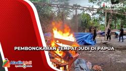 Polisi Bakar Arena Judi di Papua