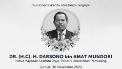 Kabar Duka, Pendiri Universitas Pamulang Dr Darsono Meninggal Dunia
