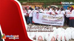 Sosialisasi ke Masyarakat, Relawan Puan Sebar 1.000 Paket Sembako