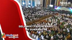 Pergantian Tahun Dilewati Ribuan Warga Surabaya dengan Berselawat