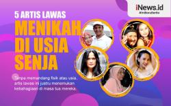 Infografis Artis Lawas Menikah di Usia Senja