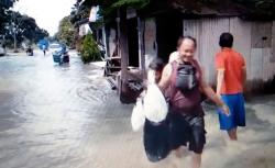  Sungai Seruni Meluap, Jalur Alternatif Demak-Semarang Terendam Banjir