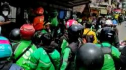 Ojol Geruduk Opang Pasir Impun, Bandung Timur Macet Parah
