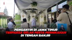 Pengantin di Jawa Timur Terpaksa Gelar Pesta Pernikahan di Tengah Banjir 