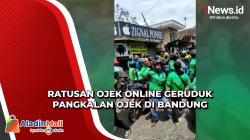 Ratusan Ojek Online Datangi Pangkalan Ojek akibat Salah Paham