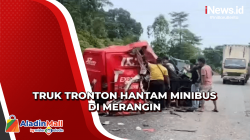 Truk Tronton Hantam Minibus di Merangin, Korban Luka Berat