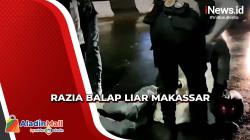Razia Balap Liar di Makassar, Pemotor Terjatuh saat Hindari Kejaran Petugas
