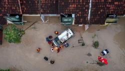 Penampakan dari Udara Banjir Bandang Terjang Perumahan Dinar Indah Semarang