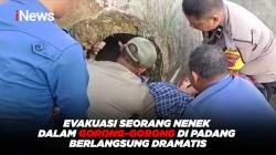 Evakuasi Seorang Nenek dalam Gorong-gorong di Padang Berlangsung Dramatis