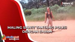 Detik-Detik Polisi Diancam dengan Sajam oleh Maling Sawit di Bangka Belitung