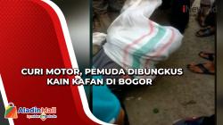 Kerap Curi Motor, Pemuda Babak Belur dan Dibungkus Kain Kafan oleh Warga di Bogor