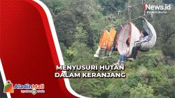 Serunya Menyusuri Hutan di Ciwidey dalam Keranjang Rotan yang Digantung