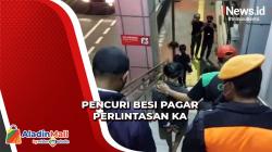 Potong Besi Pagar Perlintasan KA di Stasiun Buaran, Pencuri Ditangkap Petugas