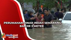 Tanggul Sungai Jebol, Banjir 3 Meter Terjang  Perumahan Dinar Indah Semarang, 1 Orang Tewas