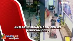 Detik-Detik Pencurian Mesin Genset di Studio Foto Terekam CCTV