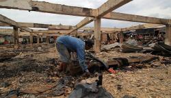 Sisa-Sisa Kebakaran Pasar Youtefa Jayapura