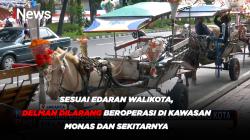  Sesuai Edaran Walikota, Delman Dilarang Beroperasi di Kawasan Monas dan Sekitarnya