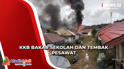 Detik-Detik KKB Bakar Sekolah dan Tembak Pesawat di Oksibil Papua