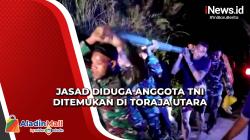 Penemuan Jasad Diduga Anggota TNI Tersangkut Batang Pohon di Toraja Utara