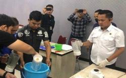 Polrestabes Palembang Blender Sabu Hasil Ungkap Kasus Desember 2022<