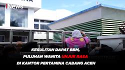 Kesulitan Dapat BBM, Puluhan Wanita Unjuk Rasa di Kantor Pertamina Cabang Aceh 