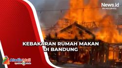 Rumah Makan di Kota Bandung Hangus Terbakar, Penyebab Kebakaran Masih Diselidiki<
