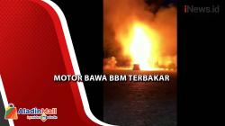  Motor Penampung BBM Terbakar di SPBU Kendari, Petugas Padamkan Api dengan APAR