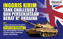 Infografis Inggris Kirim Tank Challenger 2 dan Persenjataan Berat ke Ukraina
