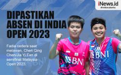 Infografis Apriyani/Fadia Absen di India Open 2023