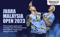 Infografis Ganda Putra Indonesia Fajar/Rian Juara Malaysia Open 2023