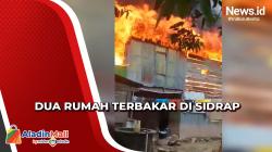 2 Rumah Hangus Terbakar di Sidrap, Diduga akibat Korsleting Listrik