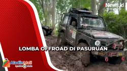Ratusan Offroader Beradu Adrenalin di Kaki Gunung Arjuno Pasuruan