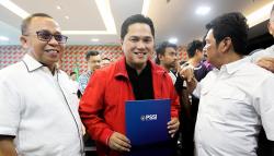 Ditemani Kaesang-Raffi Ahmad, Erick Thohir Maju Calon Ketua Umum PSSI
