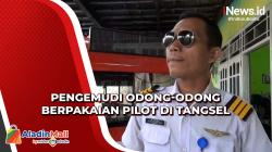 Tampil Nyentrik, Pengemudi Odong-Odong Berpakaian Pilot di Tangsel