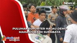 Mahasiswa Diserbu Suporter saat Demo Usut Tragedi Kanjuruhan di Surabaya