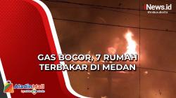 Gas Rumah Makan Bocor, 7 Rumah dan 1 Mobil Ludes Terbakar di Medan