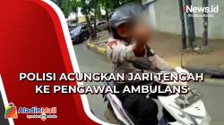 Maki dan Acungkan Jari Tengah ke Pemotor Pengawal Ambulans, Polisi Diperiksa Propam