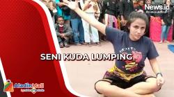 Pukau Penonton, Pawang Kuda Lumping Perempuan Tampil di Hari Jadi Kota Pemalang <