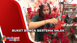 Pembeli Pesan Buket Bunga Bertema Imlek, Dipercaya Dapat Membawa Keberuntungan