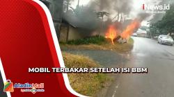 Mobil di Tanah Laut Terbakar setelah Isi BBM, Warga Panik