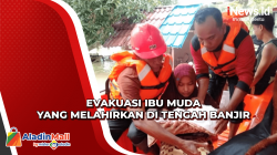 Dramatis, Evakuasi Ibu Muda Melahirkan yang Terjebak di Tengah Kepungan Banjir di Aceh<