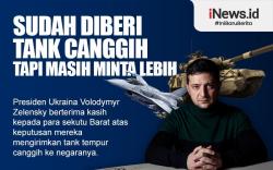 Infografis Presiden Zelensky Sudah Diberi Tank Canggih, tapi Masih Minta Lebih