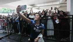 Momen Gregoria Mariska Temui Fans usai Kalahkan Wakil Taiwan