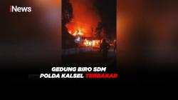 Gedung Biro SDM Polda Kalsel Terbakar 