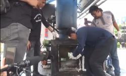 44 Kg Sabu Hasil Tangkapan Polrestabes Makassar Dimusnahkan dengan Cara Dibakar Pakai Mesin