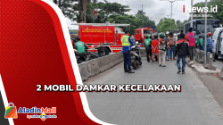 2 Mobil Damkar Alami Kecelakaan saat Menuju Lokasi Kebakaran, 2 Petugas  Patah Tulang