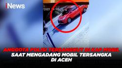 Anggota Polisi Tersangkut di Kap Mobil saat Mengadang Mobil Tersangka di Aceh