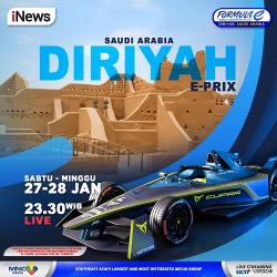 Malam Ini! Saksikan Kejuaraan Mobil Balap Dunia Formula E Diriyah E-Prix 2023, LIVE di iNews