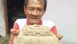 Petani di Magelang Temukan Pripih Candi saat Mencangkul di Lahan Ketela, Begini Bentuknya