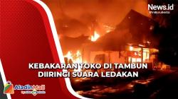 Api Berkobar Hebat Lalap Toko Swalayan di Tambun Bekasi